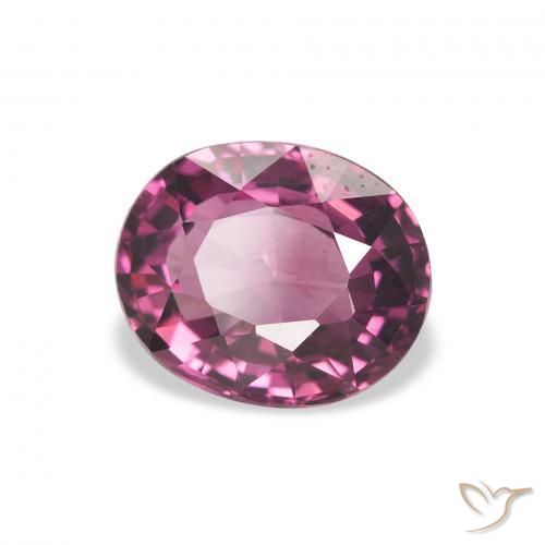 2.07 ct Purple Rhodolite Garnet Stone, Natural Rhodolite Garnet in Oval Facet Shape for Sale