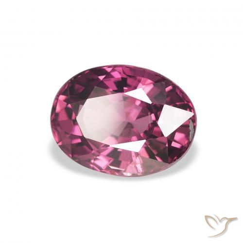 2.32 ct Purple Rhodolite Garnet Stone, Natural Rhodolite Garnet in Oval Facet Shape for Sale
