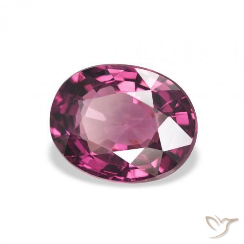 2.40 ct Purple Rhodolite Garnet Stone, Natural Rhodolite Garnet in Oval Facet Shape for Sale