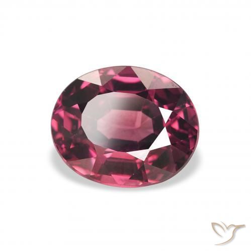 2.13 ct Purple Rhodolite Garnet Stone, Natural Rhodolite Garnet in Oval Facet Shape for Sale