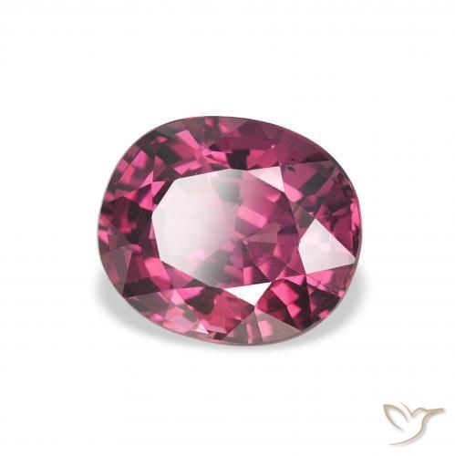 2.31 ct Purple Rhodolite Garnet Stone, Natural Rhodolite Garnet in Oval Facet Shape for Sale