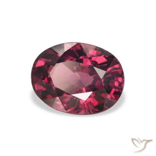 2.62 ct Purple Rhodolite Garnet Stone, Natural Rhodolite Garnet in Oval Facet Shape for Sale