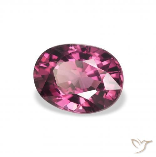 1.96 ct Purple Rhodolite Garnet Stone, Natural Rhodolite Garnet in Oval Facet Shape for Sale
