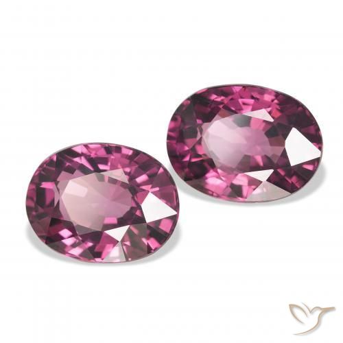 4.38 ctw Purple Rhodolite Garnet Stones, Natural Rhodolite Garnet in Oval Facet Shape for Sale