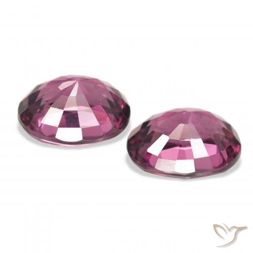 Rhodolite Garnet Gemstones in 8.7 x 6.5 mm Size for Sale, Rhodolite Garnet Stones in Medium Purple Color