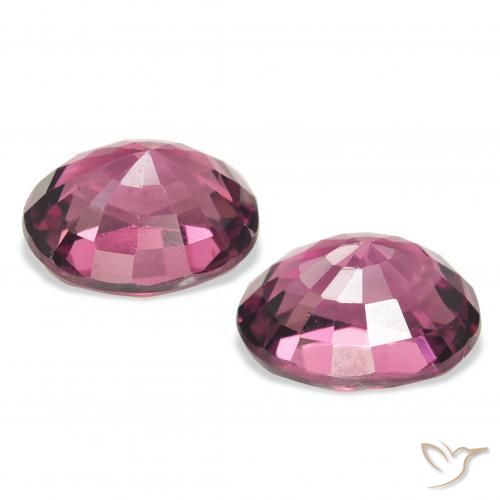 Rhodolite Garnet Gemstones in 8.4 x 6.5 mm Size for Sale, Rhodolite Garnet Stones in Rapberry Red Color