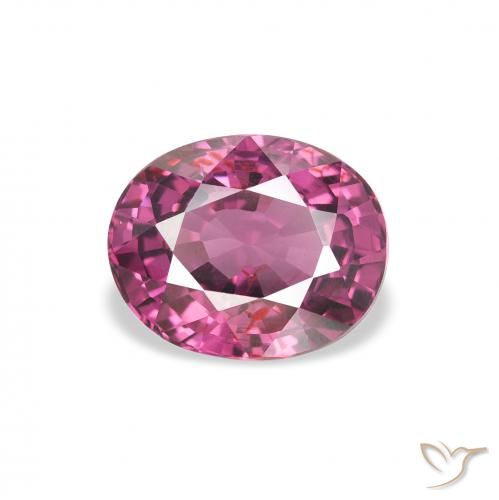 2.21ct Natural Medium Pink Rhodolite Garnet, Oval, VVS-VS