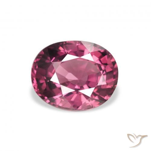 2.04ct Natural Reddish Purple Rhodolite Garnet, Oval, VS