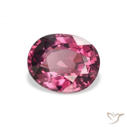 2.04 ct Purple Rhodolite Garnet Stone, Natural Rhodolite Garnet in Oval Facet Shape for Sale