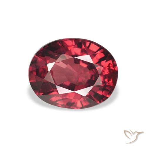 2.86ct Natural Dark Red Rhodolite Garnet, Oval, VS