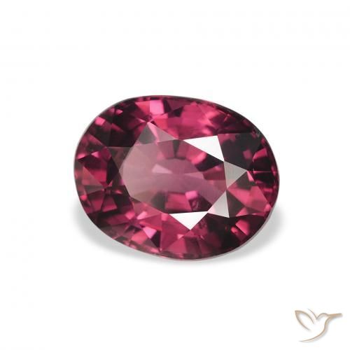 2.26 ct Red Rhodolite Garnet Stone, Natural Rhodolite Garnet in Oval Facet Shape for Sale