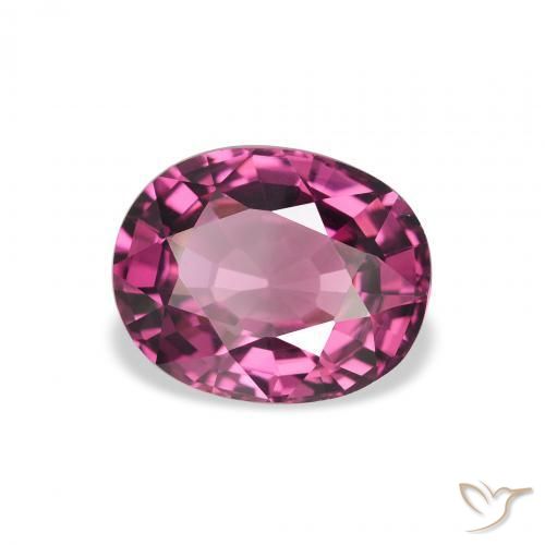 2.35 ct Purple Rhodolite Garnet Stone, Natural Rhodolite Garnet in Oval Facet Shape for Sale