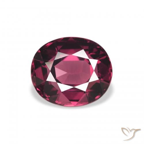 2.78ct Natural Reddish Purple Rhodolite Garnet, Oval, VVS