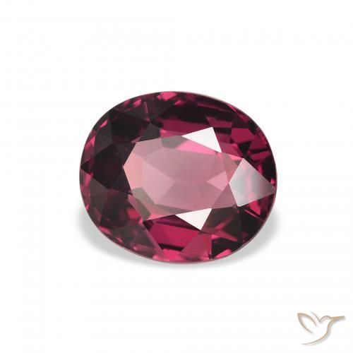 2.78 ct Purple Rhodolite Garnet Stone, Natural Rhodolite Garnet in Oval Facet Shape for Sale