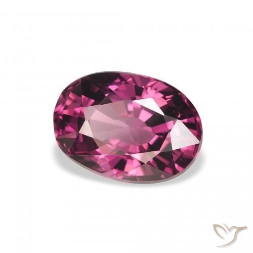2.67 ct Purple Rhodolite Garnet Stone, Natural Rhodolite Garnet in Oval Facet Shape for Sale