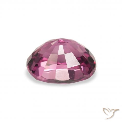 Rhodolite Garnet Gemstone in 8.1 x 6.3 mm Size for Sale, Rhodolite Garnet Stone in Pinkish Purple Color