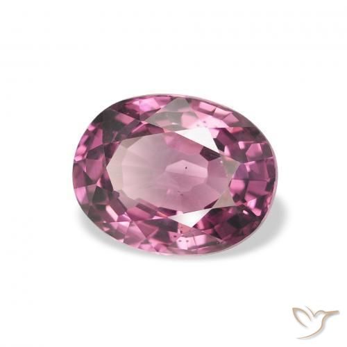 2.16 ct Purple Rhodolite Garnet Stone, Natural Rhodolite Garnet in Oval Facet Shape for Sale