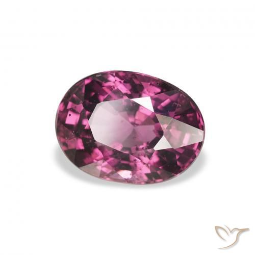 2.29 ct Purple Rhodolite Garnet Stone, Natural Rhodolite Garnet in Oval Facet Shape for Sale