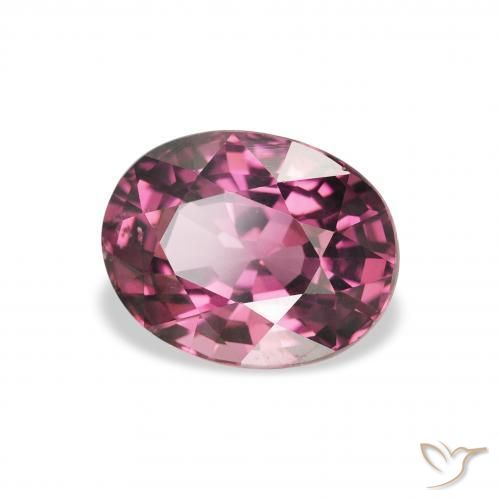 2.09 ct Purple Rhodolite Garnet Stone, Natural Rhodolite Garnet in Oval Facet Shape for Sale