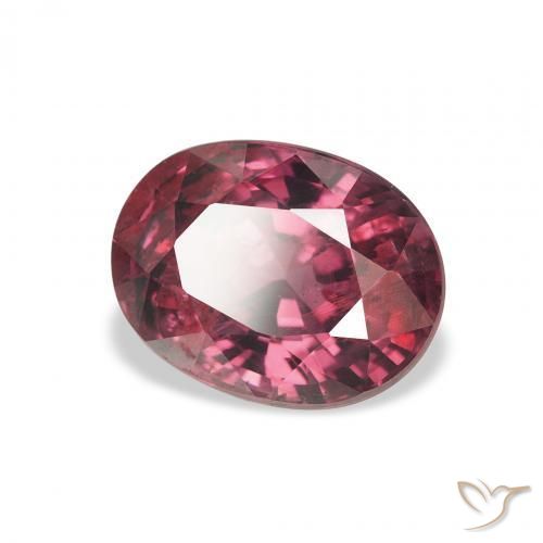 2.95 ct Purple Rhodolite Garnet Stone, Natural Rhodolite Garnet in Oval Facet Shape for Sale