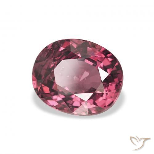 2.27 ct Purple Rhodolite Garnet Stone, Natural Rhodolite Garnet in Oval Facet Shape for Sale