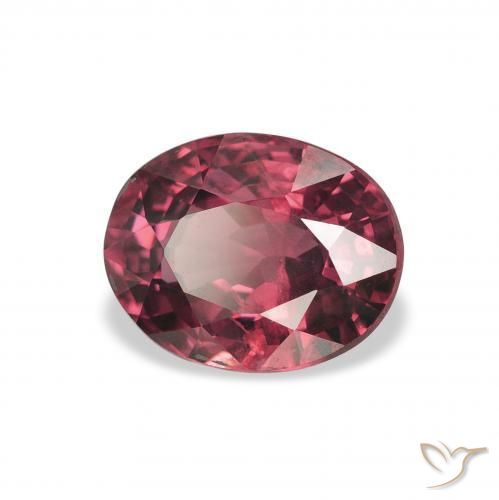 2.23 ct Purple Rhodolite Garnet Stone, Natural Rhodolite Garnet in Oval Facet Shape for Sale