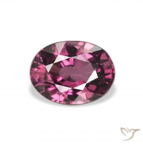 2.28ct Natural Medium Purple Rhodolite Garnet, Oval, VS