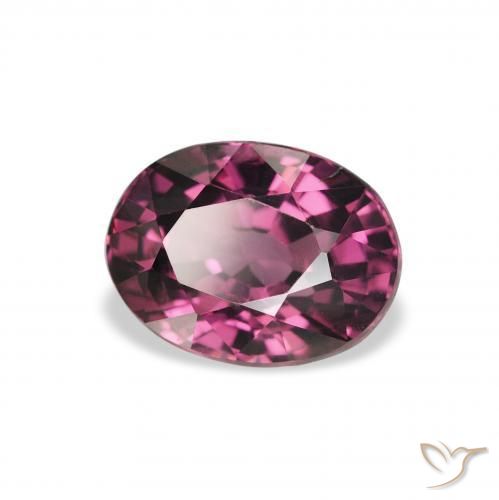 2.28 ct Purple Rhodolite Garnet Stone, Natural Rhodolite Garnet in Oval Facet Shape for Sale