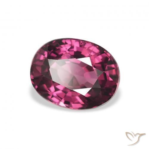2.63 ct Purple Rhodolite Garnet Stone, Natural Rhodolite Garnet in Oval Facet Shape for Sale