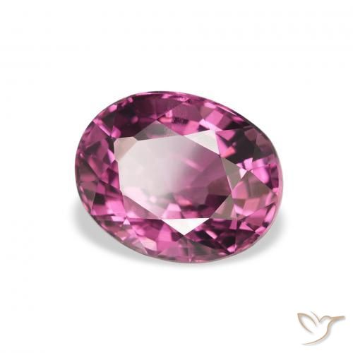 2.56 ct Purple Rhodolite Garnet Stone, Natural Rhodolite Garnet in Oval Facet Shape for Sale