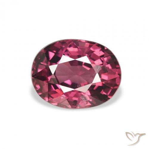 2.76ct Natural Reddish Purple Rhodolite Garnet, Oval, VS