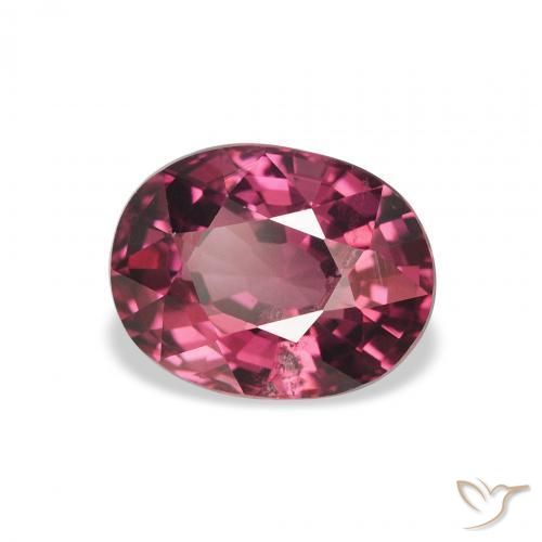2.76 ct Purple Rhodolite Garnet Stone, Natural Rhodolite Garnet in Oval Facet Shape for Sale