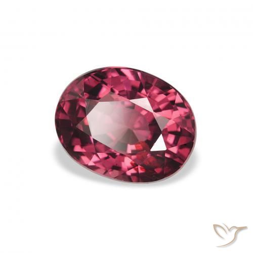2.29 ct Purple Rhodolite Garnet Stone, Natural Rhodolite Garnet in Oval Facet Shape for Sale