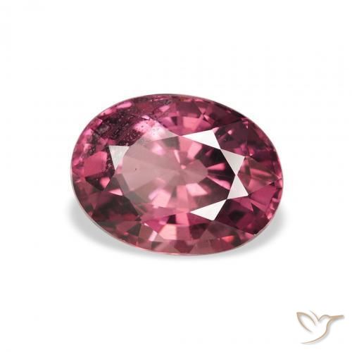 2.46 ct Purple Rhodolite Garnet Stone, Natural Rhodolite Garnet in Oval Facet Shape for Sale