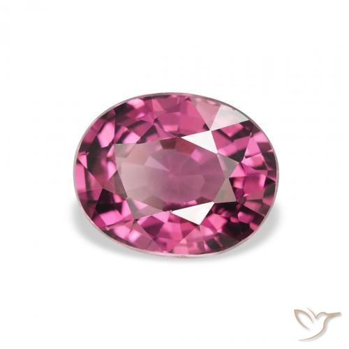 2.34 ct Purple Rhodolite Garnet Stone, Natural Rhodolite Garnet in Oval Facet Shape for Sale