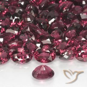 Rhodolite Garnet Gemstone in 7 x 5 mm (calibrated) Size for Sale, Rhodolite Garnet Stone in Dark Red Color