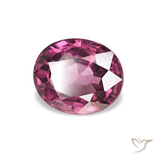 1.03 ct Purple Rhodolite Garnet Stone, Natural Rhodolite Garnet in Oval Facet Shape for Sale