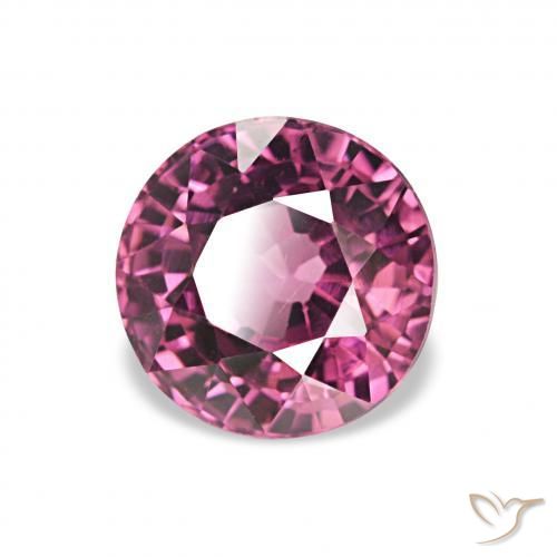 1.18 ct Purple Rhodolite Garnet Stone, Natural Rhodolite Garnet in Round Facet Shape for Sale