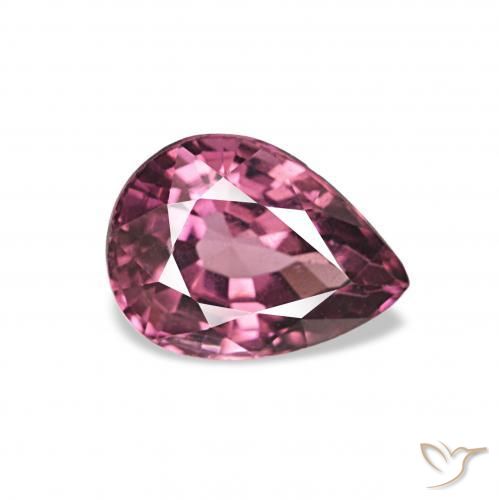 1.01 ct Purple Rhodolite Garnet Stone, Natural Rhodolite Garnet in Pear Facet Shape for Sale