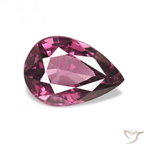 1.21 ct Purple Rhodolite Garnet Stone, Natural Rhodolite Garnet in Pear Facet Shape for Sale