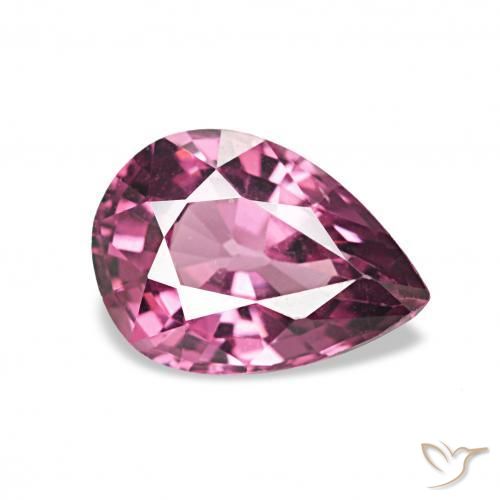 0.97 ct Purple Rhodolite Garnet Stone, Natural Rhodolite Garnet in Pear Facet Shape for Sale