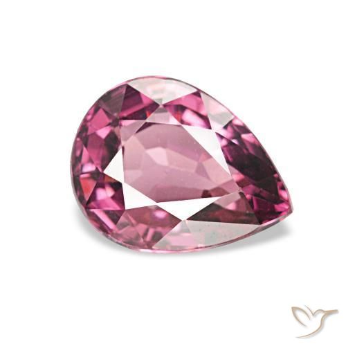 1.10 ct Purple Rhodolite Garnet Stone, Natural Rhodolite Garnet in Pear Facet Shape for Sale