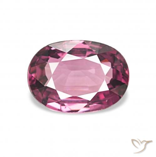 1.18 ct Purple Rhodolite Garnet Gemstone, Rhodolite Garnet Gem in Oval Facet Shape for Sale.