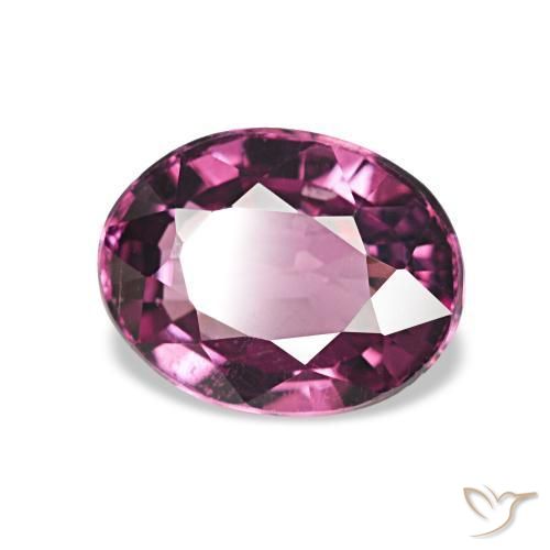 1.27 ct Purple Rhodolite Garnet Stone, Natural Rhodolite Garnet in Oval Facet Shape for Sale