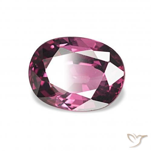 1.35 ct Purple Rhodolite Garnet Stone, Natural Rhodolite Garnet in Oval Facet Shape for Sale