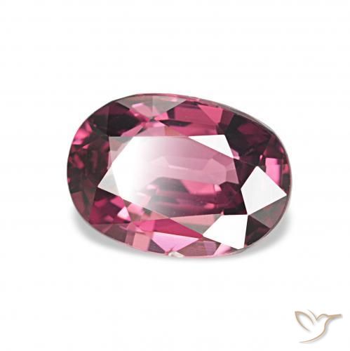 1.24 ct Purple Rhodolite Garnet Stone, Natural Rhodolite Garnet in Oval Facet Shape for Sale