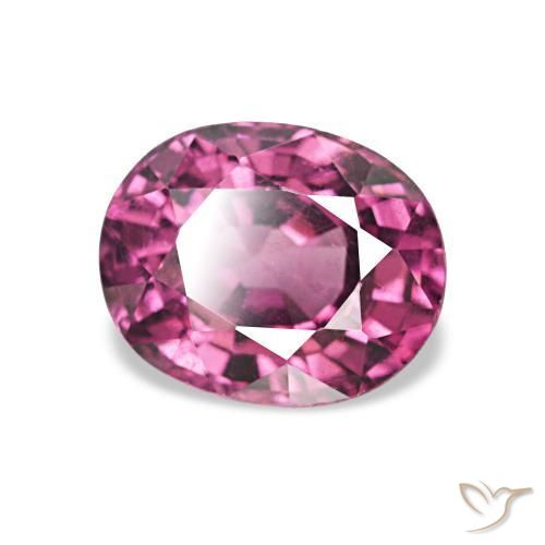 1.25 ct Purple Rhodolite Garnet Stone, Natural Rhodolite Garnet in Oval Facet Shape for Sale