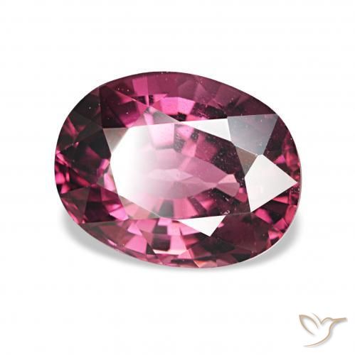 1.65 ct Purple Rhodolite Garnet Stone, Natural Rhodolite Garnet in Oval Facet Shape for Sale
