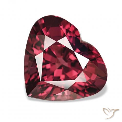 4.19ct Natural Merlot Red Rhodolite Garnet, Heart, VVS, Photo A