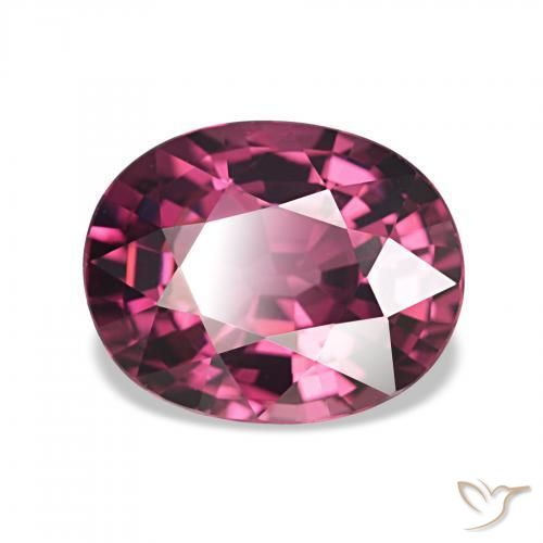 2.41 ct Purple Rhodolite Garnet Stone, Natural Rhodolite Garnet in Oval Facet Shape for Sale